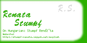 renata stumpf business card